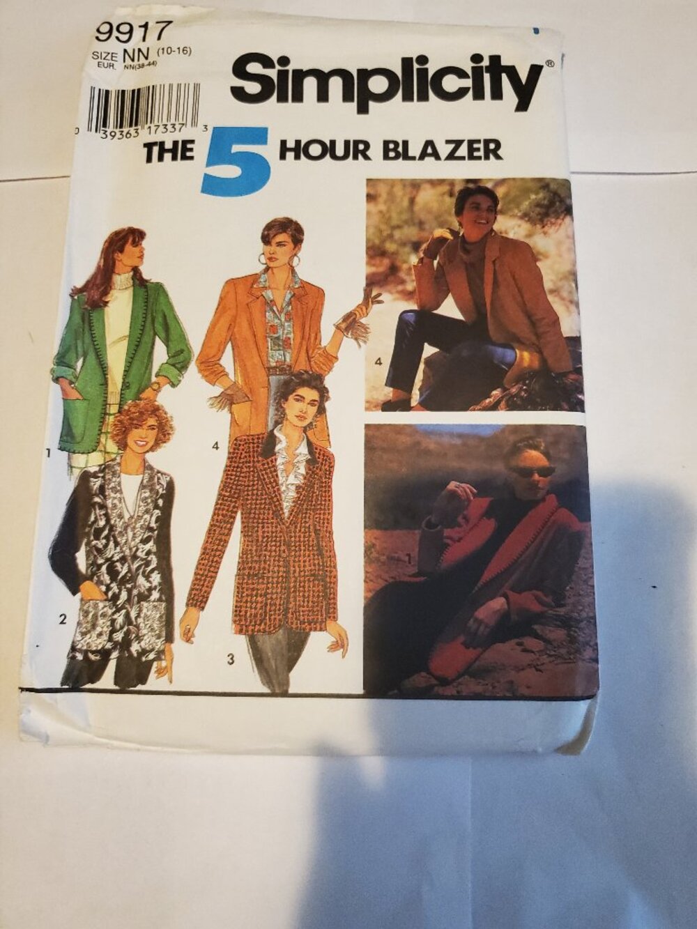 SIMPLICITY 9917 5 HOUR BLAZER SIZE NN (10-16) PATTERN